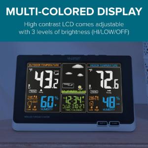 Weather station wireless color display