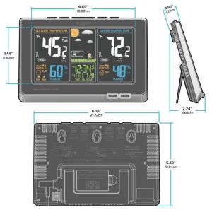 Weather station wireless color display