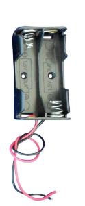 Battery holder with leads for 2 AA cells