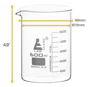 600 ml Boroscil beaker packs6