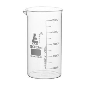 Tall form glass beakers, 500 ml