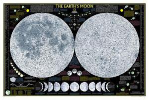 Earth's moon map